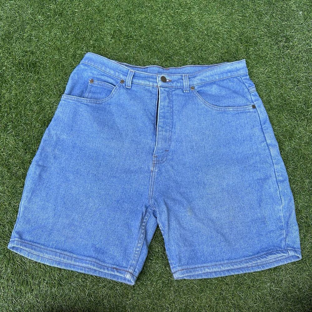 Vintage Capistrano Womens Jean Shorts Size 14 Light Wash Blue High Rise Jorts‎